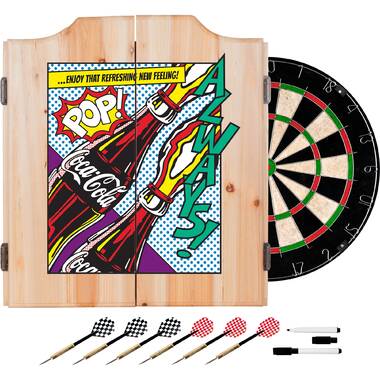 Trademark Global Bristle Dartboard And Cabinet Set (Darts Included